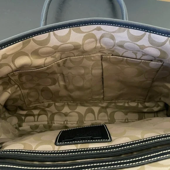 Vintage Coach 9550 Black Leather Hampton Soho Flap Back Satchel - Picture 10 of 12